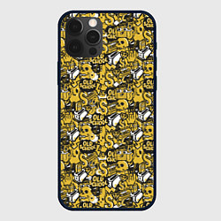 Чехол для iPhone 12 Pro Череп старая школа, цвет: 3D-черный