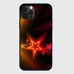 Чехол для iPhone 12 Pro Звёзды с неоновым свечением, цвет: 3D-черный