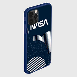 Чехол для iPhone 12 Pro Nasa облака, цвет: 3D-тёмно-синий — фото 2