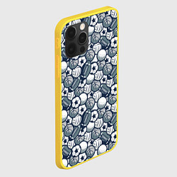 Чехол для iPhone 12 Pro Мячи спортивные, цвет: 3D-желтый — фото 2
