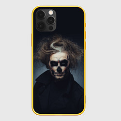 Чехол для iPhone 12 Pro Темный демон, цвет: 3D-желтый