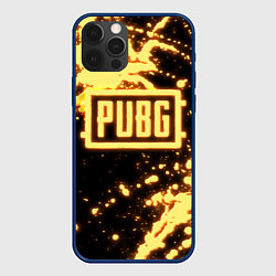 Чехол для iPhone 12 Pro PUBG neon, цвет: 3D-тёмно-синий