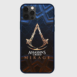 Чехол для iPhone 12 Pro Assassins creed mirage logo, цвет: 3D-черный
