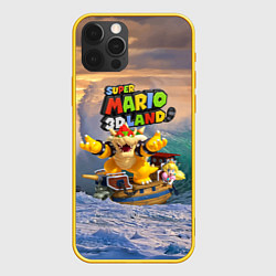 Чехол для iPhone 12 Pro Принцесса Персик на корабле Боузера - Super Mario, цвет: 3D-желтый