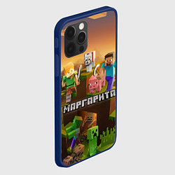 Чехол для iPhone 12 Pro Маргарита Minecraft, цвет: 3D-тёмно-синий — фото 2