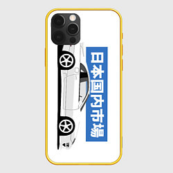 Чехол для iPhone 12 Pro Nissan 300ZX Front View JDM Retro Style, цвет: 3D-желтый