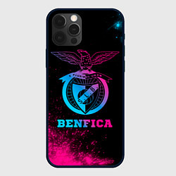Чехол для iPhone 12 Pro Benfica - neon gradient, цвет: 3D-черный