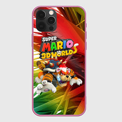 Чехол для iPhone 12 Pro Tiger-Bowser - Super Mario 3D World, цвет: 3D-малиновый