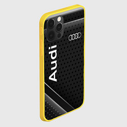 Чехол для iPhone 12 Pro Audi карбон, цвет: 3D-желтый — фото 2