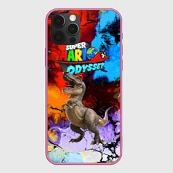 Чехол для iPhone 12 Pro Super Mario Odyssey - Dinosaur - Nintendo, цвет: 3D-малиновый