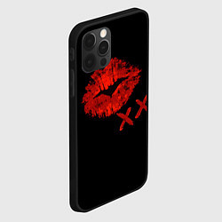 Чехол для iPhone 12 Pro След губной помады, цвет: 3D-черный — фото 2