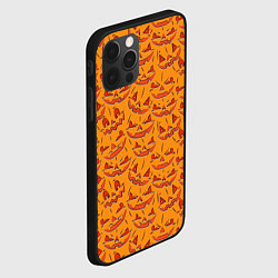 Чехол для iPhone 12 Pro Halloween Pumpkin Pattern, цвет: 3D-черный — фото 2