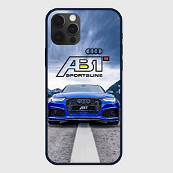 Чехол для iPhone 12 Pro Audi ABT - sportsline на трассе, цвет: 3D-черный