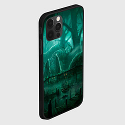 Чехол для iPhone 12 Pro Причал у болота, цвет: 3D-черный — фото 2