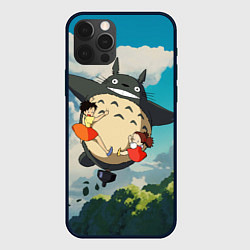 Чехол для iPhone 12 Pro Flight Totoro, цвет: 3D-черный