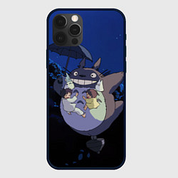 Чехол для iPhone 12 Pro Night flight Totoro, цвет: 3D-черный