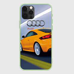 Чехол для iPhone 12 Pro Audi TT мчится в тоннеле, цвет: 3D-салатовый