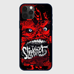 Чехол для iPhone 12 Pro Slipknot red blood, цвет: 3D-черный