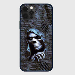 Чехол для iPhone 12 Pro Скелет, цвет: 3D-черный