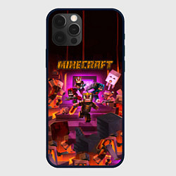 Чехол для iPhone 12 Pro Minecraft art, цвет: 3D-черный