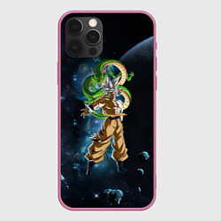 Чехол для iPhone 12 Pro Dragon Ball - Space - Son Goku, цвет: 3D-малиновый