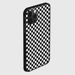 Чехол для iPhone 12 Pro Шахматное пано, цвет: 3D-черный — фото 2