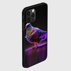 Чехол для iPhone 12 Pro Неоновый голубь, цвет: 3D-черный — фото 2