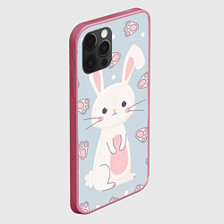 Чехол для iPhone 12 Pro Маленький зайчонок, цвет: 3D-малиновый — фото 2