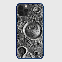 Чехол для iPhone 12 Pro Поверхность луны, цвет: 3D-тёмно-синий