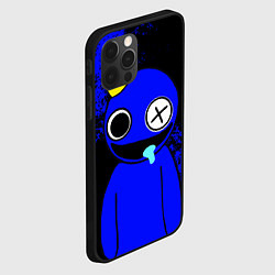 Чехол для iPhone 12 Pro Радужные друзья: улыбчивый Синий, цвет: 3D-черный — фото 2