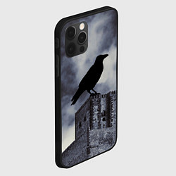 Чехол для iPhone 12 Pro Halloween - силуэт ворона, цвет: 3D-черный — фото 2