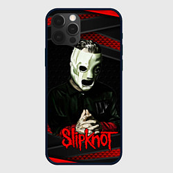 Чехол для iPhone 12 Pro Slipknot black & red, цвет: 3D-черный