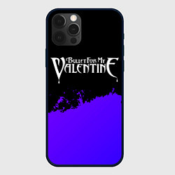 Чехол для iPhone 12 Pro Bullet For My Valentine purple grunge, цвет: 3D-черный