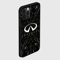 Чехол для iPhone 12 Pro Эмблема Инфинити, автомобильная тема, цвет: 3D-черный — фото 2