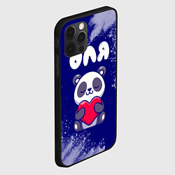 Чехол для iPhone 12 Pro Оля панда с сердечком, цвет: 3D-черный — фото 2