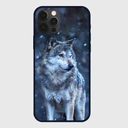 Чехол для iPhone 12 Pro Лесной волк, цвет: 3D-черный