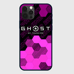 Чехол для iPhone 12 Pro Ghost of Tsushima pro gaming: символ сверху, цвет: 3D-черный
