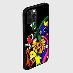 Чехол для iPhone 12 Pro Персонажи из радужных друзей, цвет: 3D-черный — фото 2