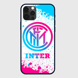 Чехол для iPhone 12 Pro Inter neon gradient style, цвет: 3D-черный