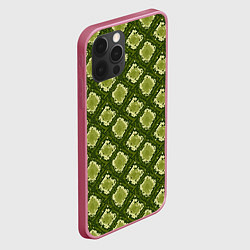 Чехол для iPhone 12 Pro Милитари Змеиная кожа ромб, цвет: 3D-малиновый — фото 2