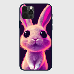 Чехол для iPhone 12 Pro Кролик 3Д арт, цвет: 3D-черный