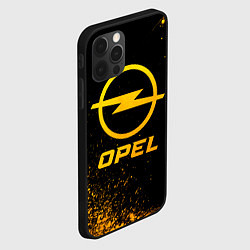 Чехол для iPhone 12 Pro Opel - gold gradient, цвет: 3D-черный — фото 2