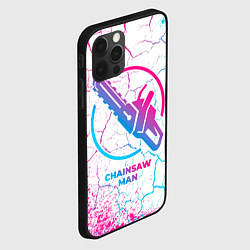 Чехол для iPhone 12 Pro Chainsaw Man neon gradient style, цвет: 3D-черный — фото 2