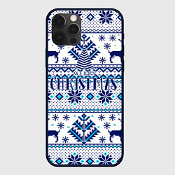 Чехол для iPhone 12 Pro Happy new year, merry christmas, цвет: 3D-черный