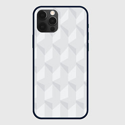 Чехол для iPhone 12 Pro Абстрактная серая геометрическая текстура, цвет: 3D-черный
