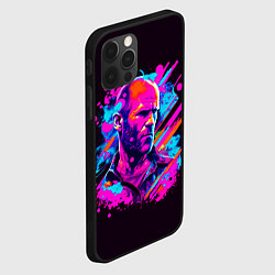 Чехол для iPhone 12 Pro Jason Statham - pop art, цвет: 3D-черный — фото 2