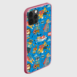 Чехол для iPhone 12 Pro Животные-супергерои, цвет: 3D-малиновый — фото 2