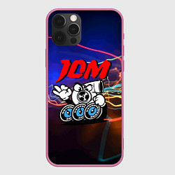 Чехол для iPhone 12 Pro JDM style - engine - gesture, цвет: 3D-малиновый