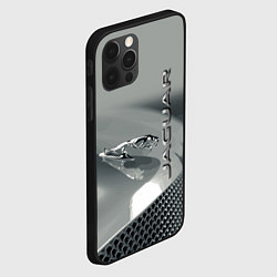 Чехол для iPhone 12 Pro Jaguar - капот - эмблема, цвет: 3D-черный — фото 2