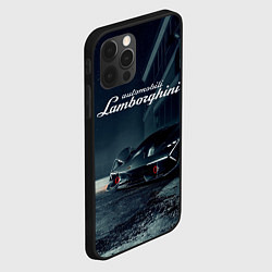 Чехол для iPhone 12 Pro Lamborghini - power - Italy, цвет: 3D-черный — фото 2